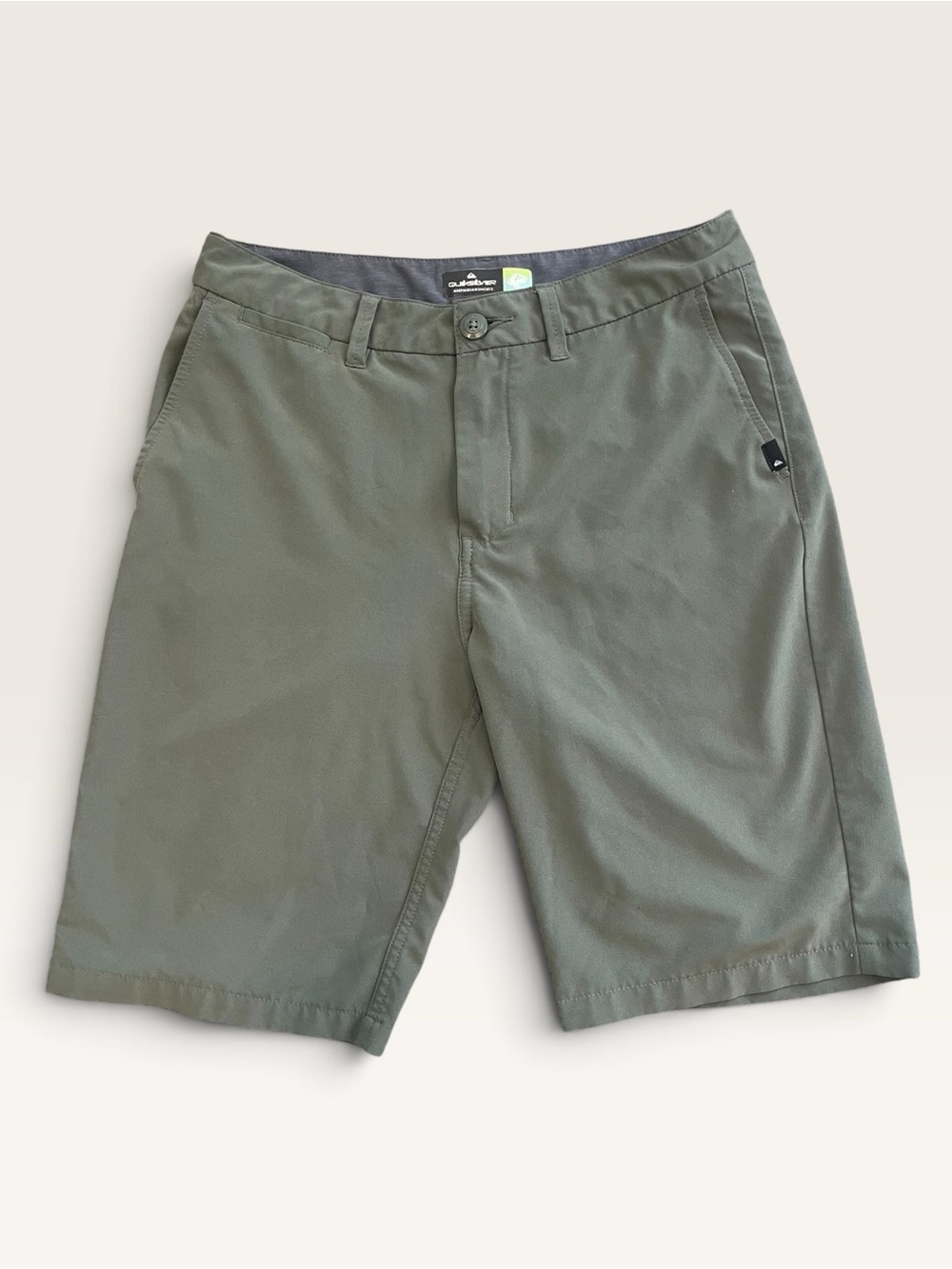 Quiksilver Men's Olive Green Hybrid Shorts